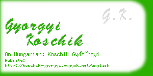 gyorgyi koschik business card